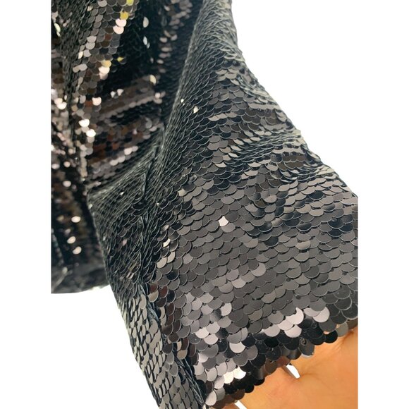 INC Womens Black Sequin Shawl Collar Blazer XS NWT - Picture 9 of 11